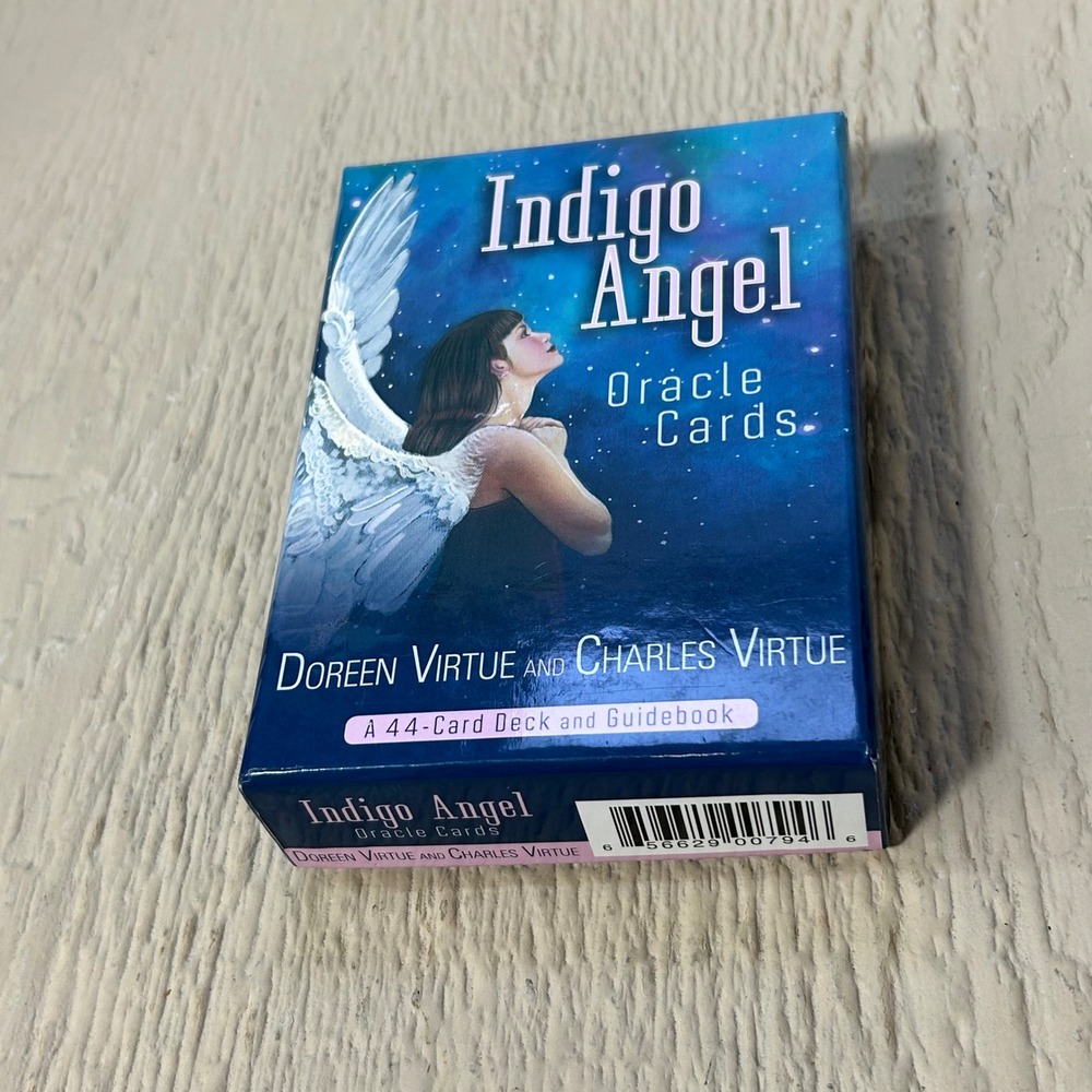 Doreen Virtue Indigo Angel Oracle Cards 44 Card Deck Blue Spiritual Guidance Set